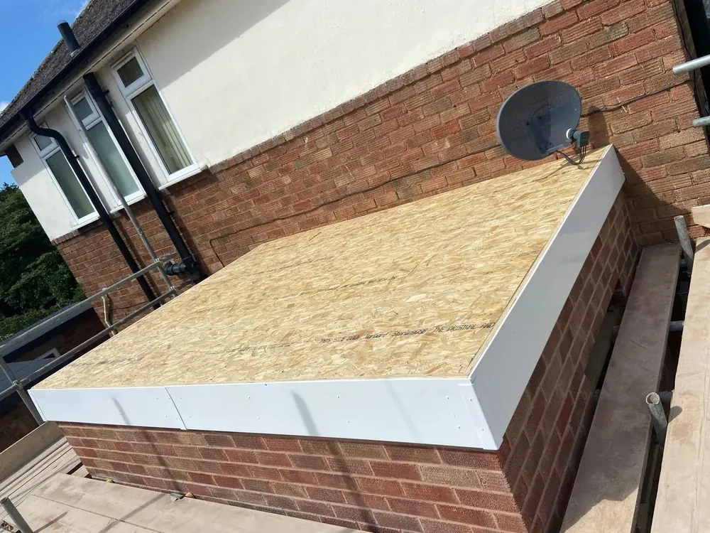 Flat Roof OSB Deck and Trim