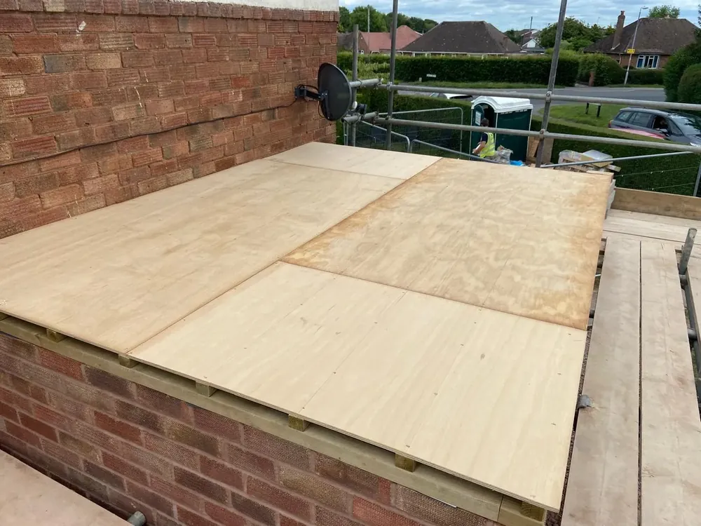Flat Roof Plywood Deck