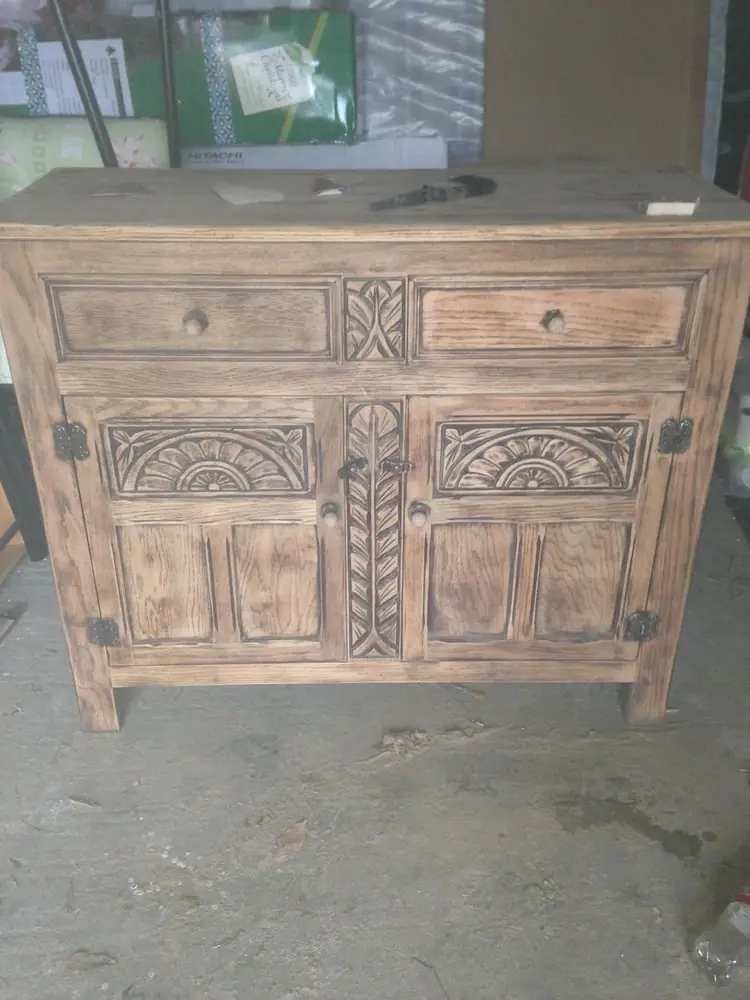Restored carved oak sideboard